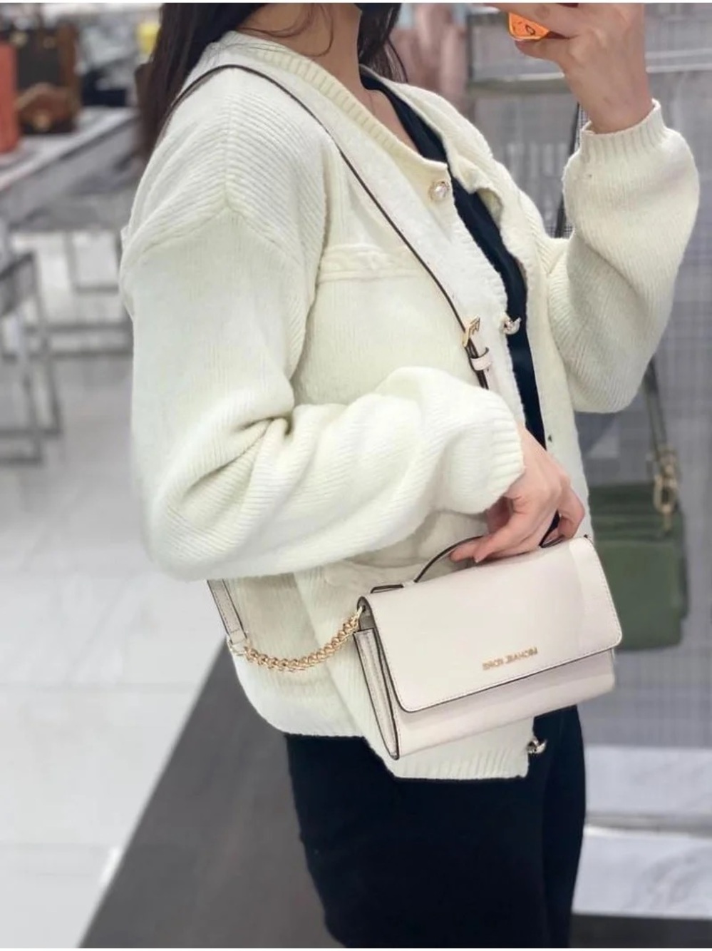 Michael Kors Cream Jet Set Travel Crossbody Bag- BRAND NEW WITH TAGS/UNUSED
